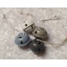 Metall Glocke weiss