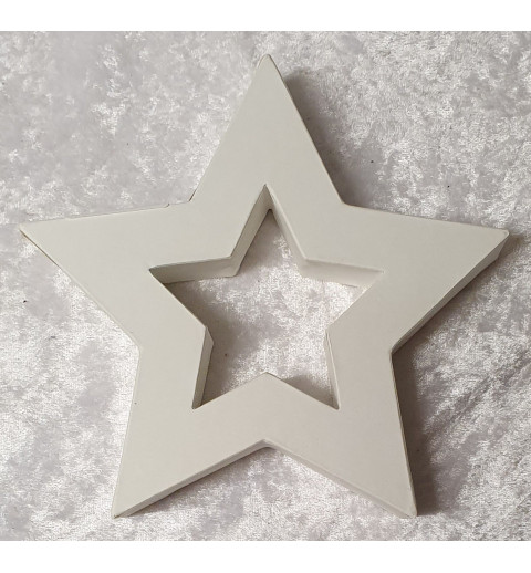 Pappmache Stern weiss