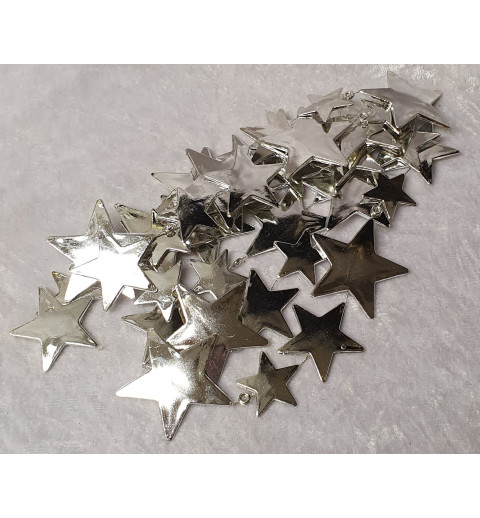 Girlande Sterne silber