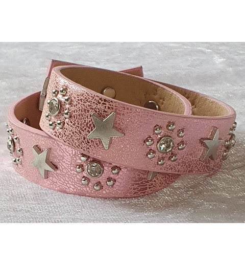Wickelarmband Sterne rosa