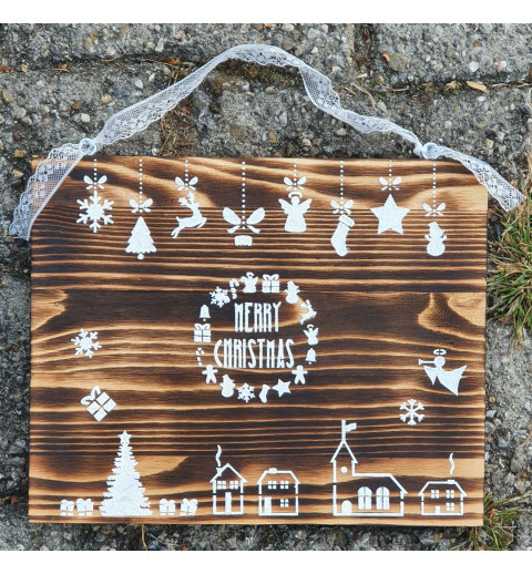 Schild Merry Christmas