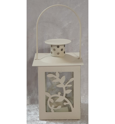 Metall Laterne creme