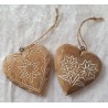 Holz Herz Edelweiss