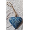 Metall Herz blau
