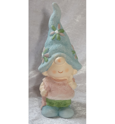 Keramik Wichtel blau