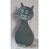 Katze grau Polyresin