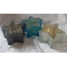 Teelicht Stern Glas anthrazit