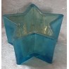 Teelicht Stern Glas türkis