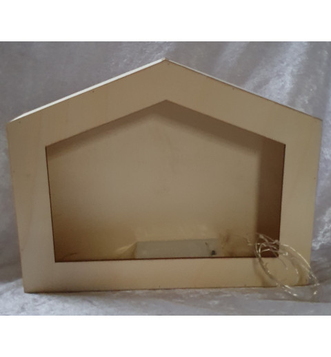 Holz Krippe mit Led