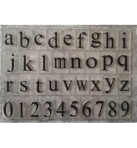 Clear Stamps Kleinbuchstaben und Zahlen