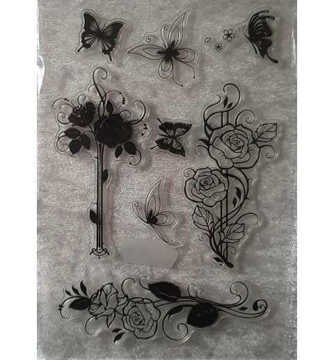 Clear Stamps Rosen/Schmetterlinge