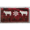 Schlüsselbrett Kuh pink