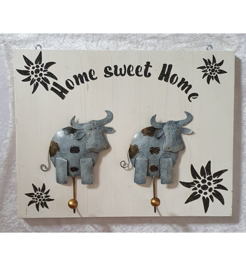 Garderobe weiss Kuh/Edelweiss
