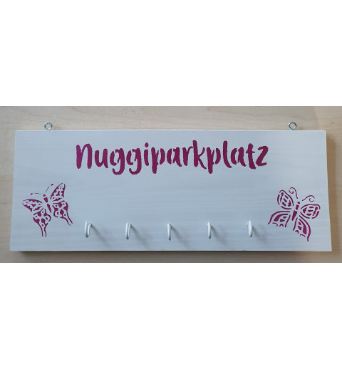 Nuggiparkplatz weiss/pink
