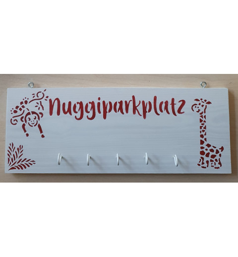 Nuggiparkplatz weiss/rot