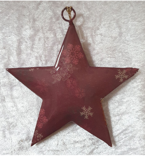 Metall Stern weinrot