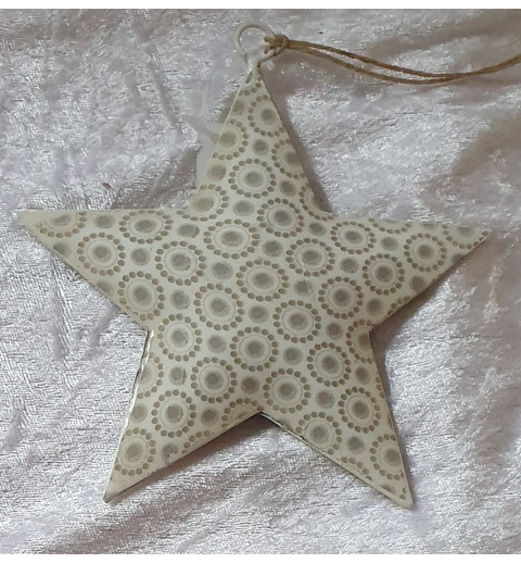Metall Stern beige