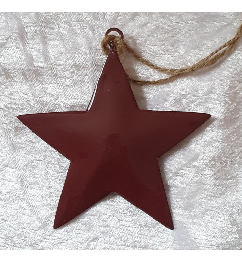 Metall Stern weinrot