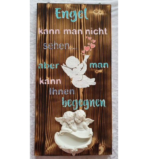 Schild mit Weihwasserbrunnen