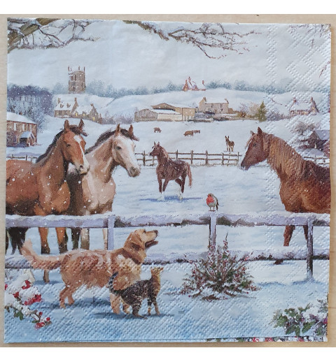 Serviette Pferde