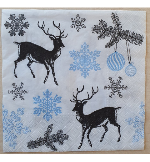 Serviette Hirsche