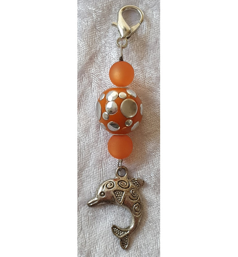 Anhänger Delphin orange