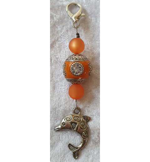 Anhänger Delphin orange