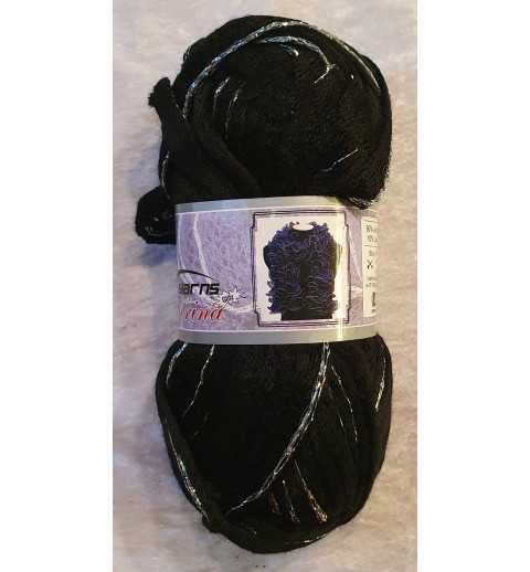 Garn schwarz/silber