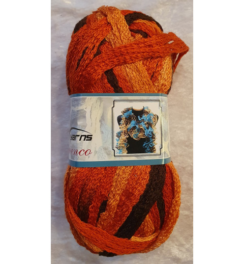 Garn orange/braun