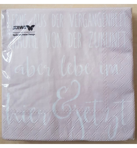 Servietten Lebe im Hier und Jetzt
