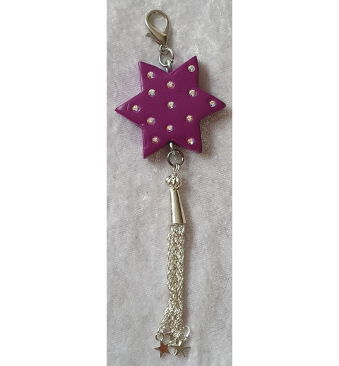 Anhänger Stern magenta