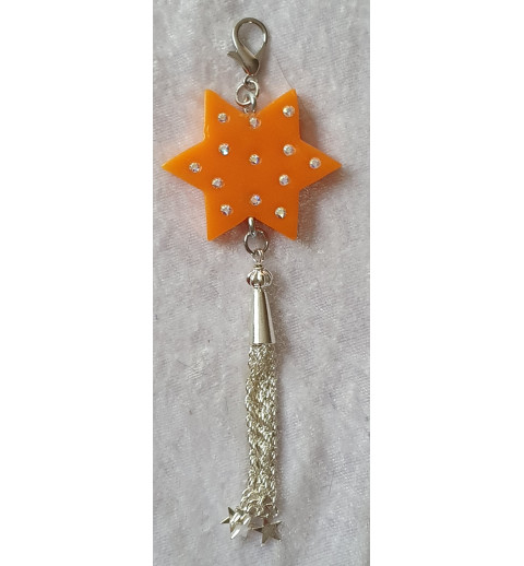 Anhänger Stern orange
