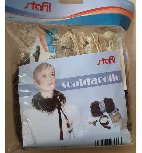 Schal Strickset braun