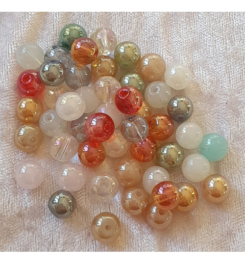 Glas Perlen bunt gemischt