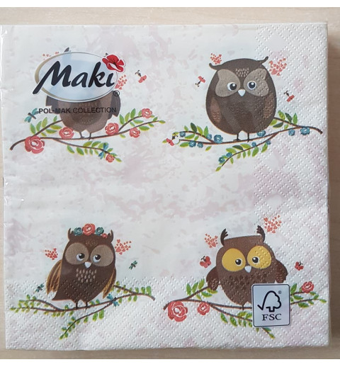 Serviette Eulen 1