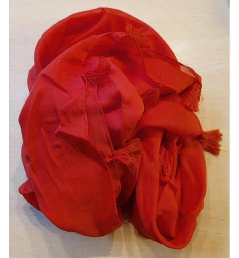 Schal mit Fransen rot