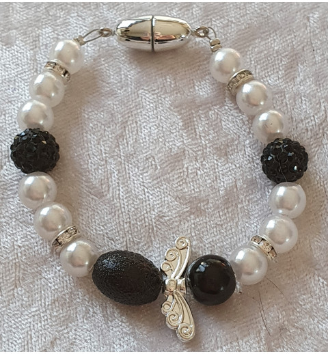 Armband Engel weiss/schwarz