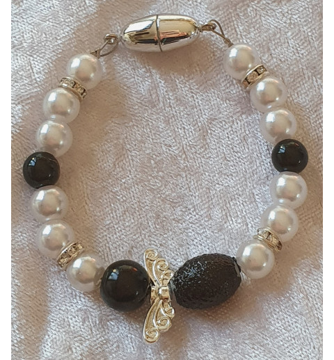 Armband Engel weiss/schwarz