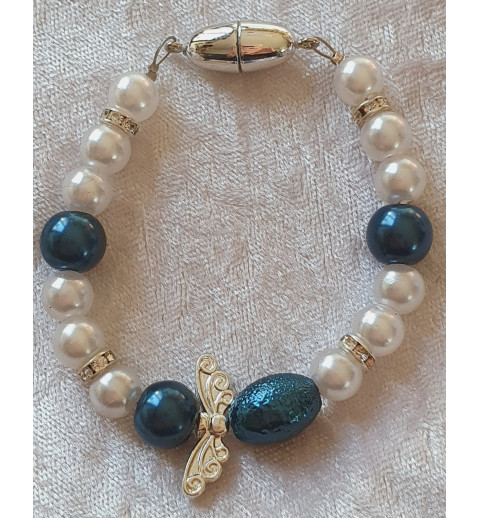Armband Engel weiss/blau