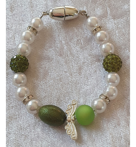 Armband Engel weiss/grün