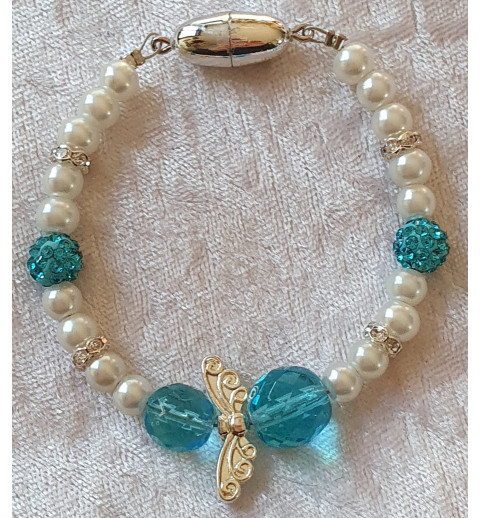 Armband Engel weiss/türkis
