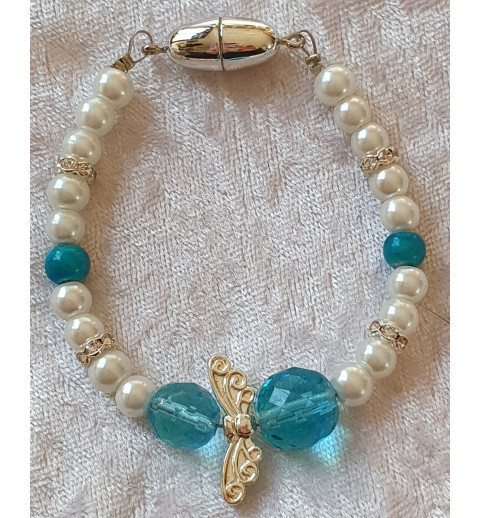 Armband Engel weiss/türkis