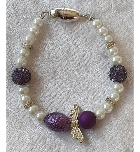 Armband Engel weiss/violette