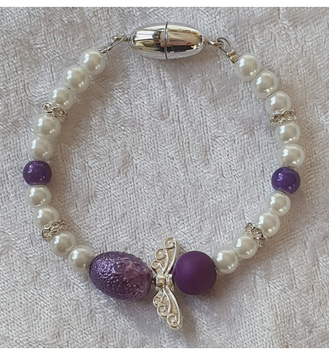 Armband Engel weiss/violette