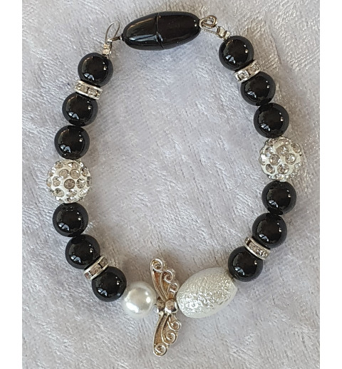 Armband Engel weiss/schwarz