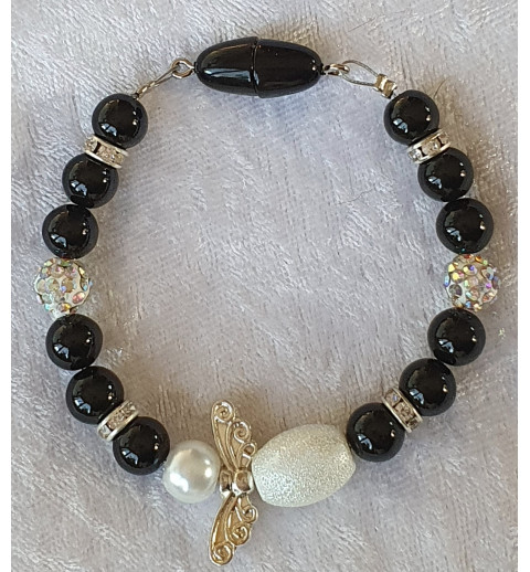 Armband Engel weiss/schwarz