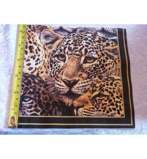 Serviette Leoparden 1