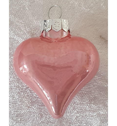 Glas Herz pink