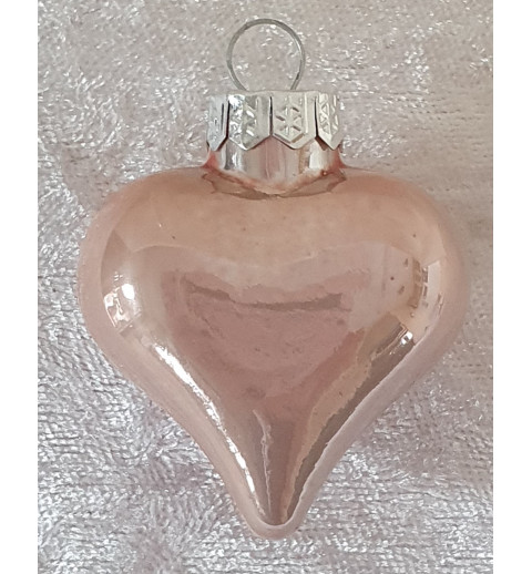 Glas Herz altrosa