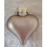 Glas Herz taupe matt